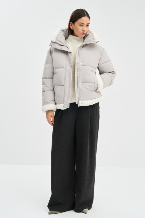 зимняя куртка с меховой отделкой 774100003 фотография