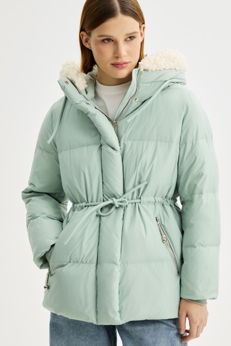 зимняя куртка с меховой отделкой 786763003 фотография