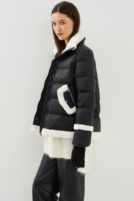 зимняя куртка с меховой отделкой 772130003 фотография