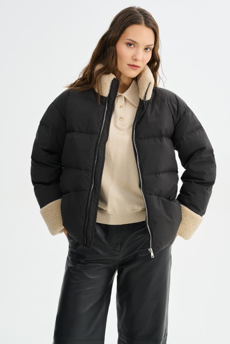 зимняя куртка с меховой отделкой 781468003 фотография