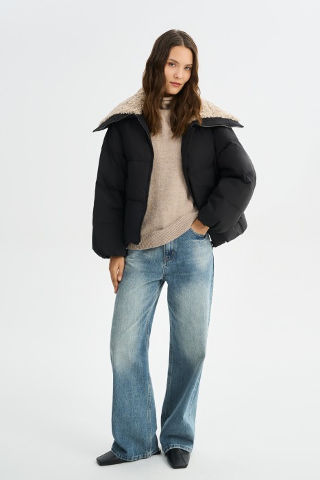 зимняя куртка с меховой отделкой 781741003 фотография