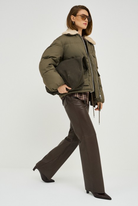 зимняя куртка с меховой отделкой 781728003 фотография