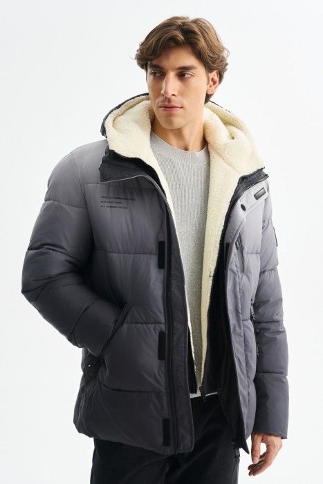 зимняя куртка с меховой вставкой 776010003 фотография