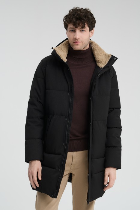 зимняя куртка с отделкой меховой тканью 722595003 фотография