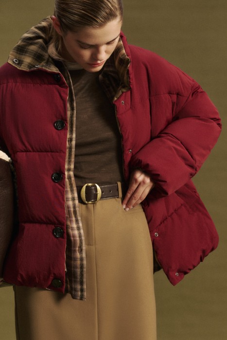 зимняя куртка с подкладкой в клетку по цене 5370 руб вид справа