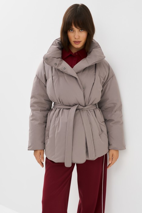 зимняя куртка с поясом 771257003 фотография
