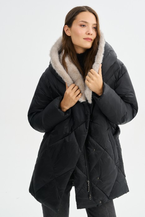 зимняя куртка с поясом 772292003 фотография