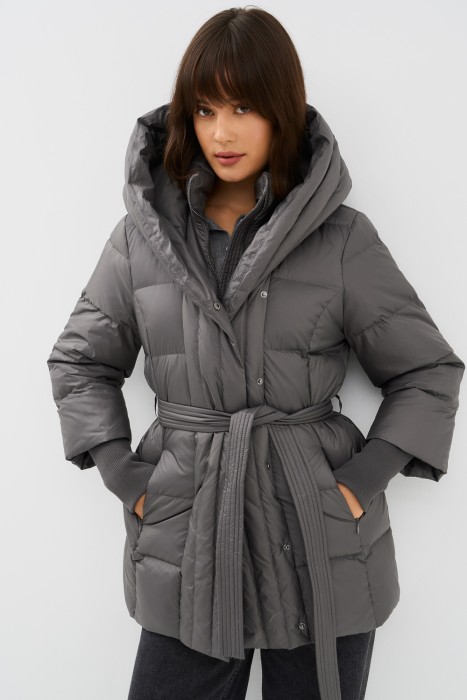 зимняя куртка с поясом 771244003 фотография