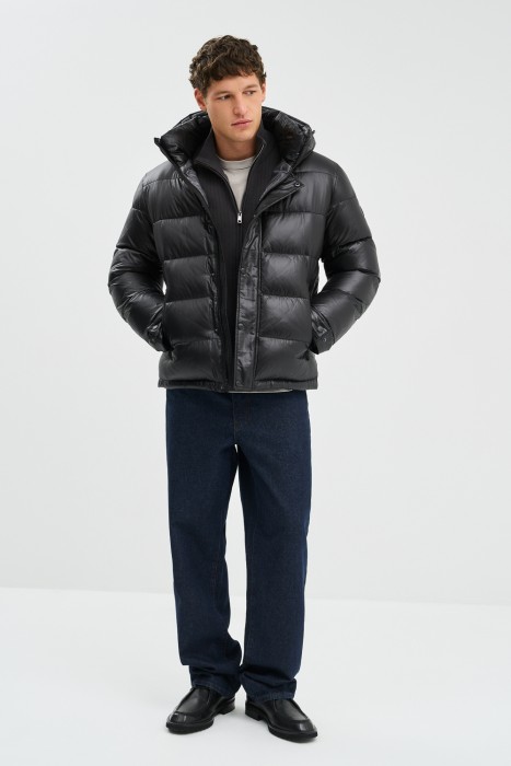 зимняя куртка с трикотажной вставкой из россии вид сбоку