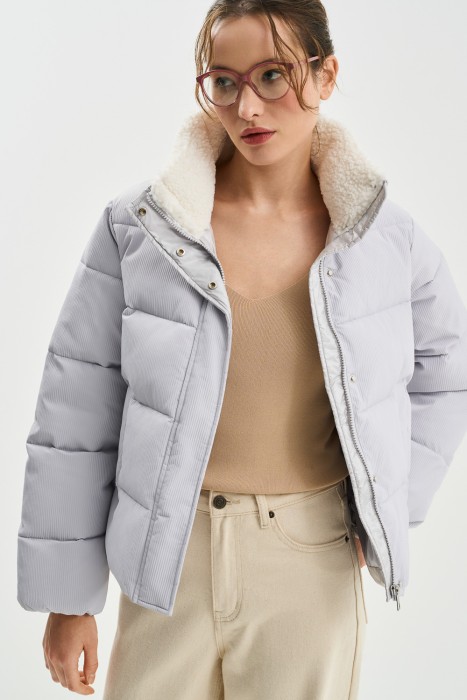 зимняя куртка с воротником-стойкой 774078003 фотография