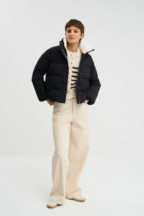 зимняя куртка с воротником-стойкой 774064003 фотография