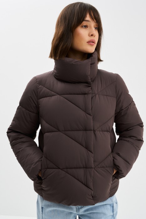 зимняя куртка с воротником-стойкой 771359003 фотография