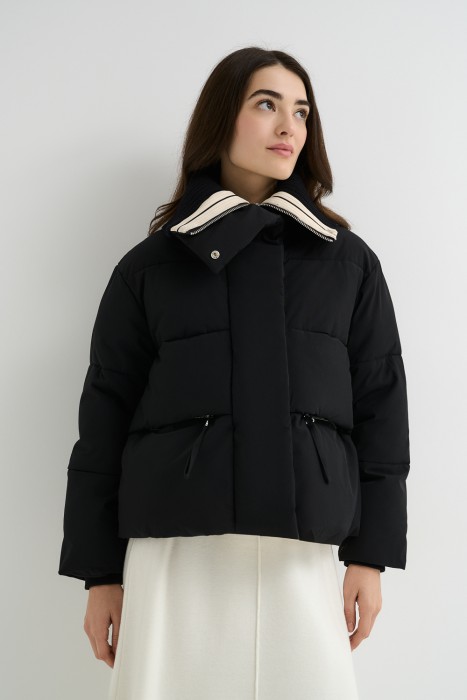 зимняя куртка от бренда снежная королева вид слева