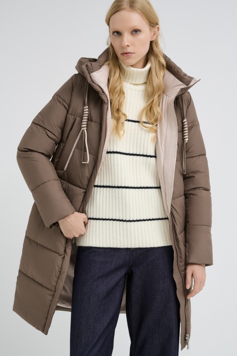 зимняя стеганая куртка с капюшоном 716049003 фотография