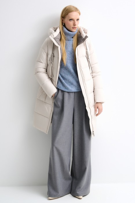 зимняя стеганая куртка с капюшоном 716047003 фотография