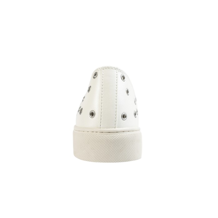 белые кеды eyelets - качественный продукт вид сбоку