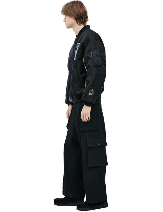 бомбер yohji yamamoto x neighborhood от бренда yohji yamamoto вид слева