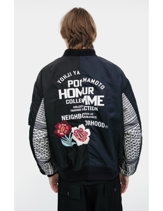 бомбер yohji yamamoto x neighborhood - качественный продукт вид сбоку