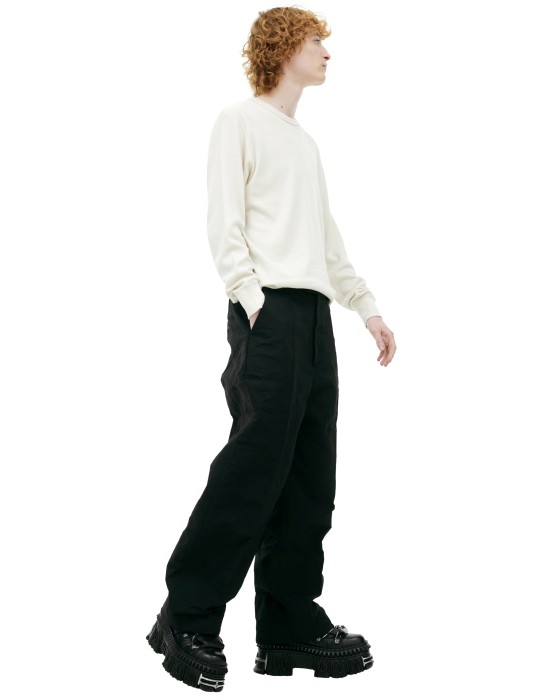 брюки с мятым эффектом от бренда vetements вид слева