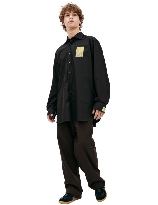 черная рубашка raf simons x philippe vandenberg 231-M257D-10000-0099 фотография