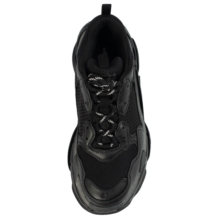 черные кроссовки triple s от бренда balenciaga вид слева