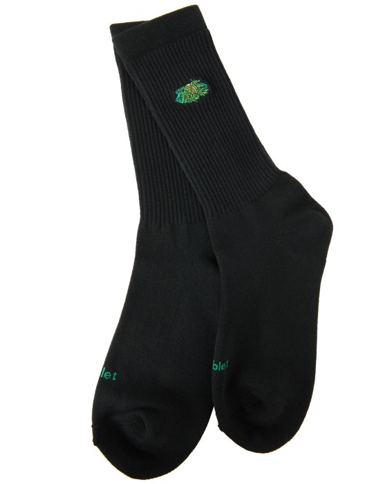 черные носки с вышивкой 24AW65SC32/BLACK фотография