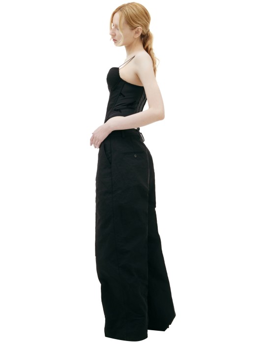 черный корсет от бренда vetements вид слева