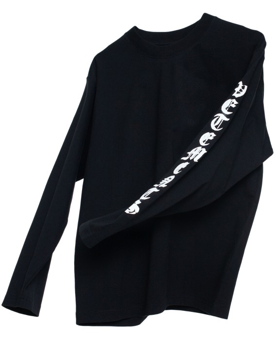 детский лонгслив с логотипом от бренда vetements вид слева