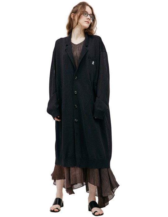 длинный кардиган с логотипом US1D4301/BLACK фотография