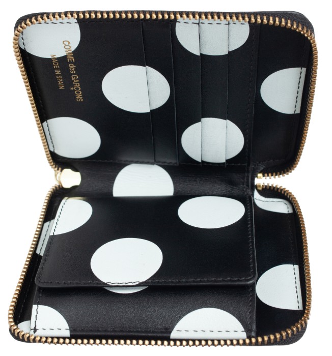 глянцевый кошелек с монопринтом внутри SA2100GP/Polka Dot Print фотография