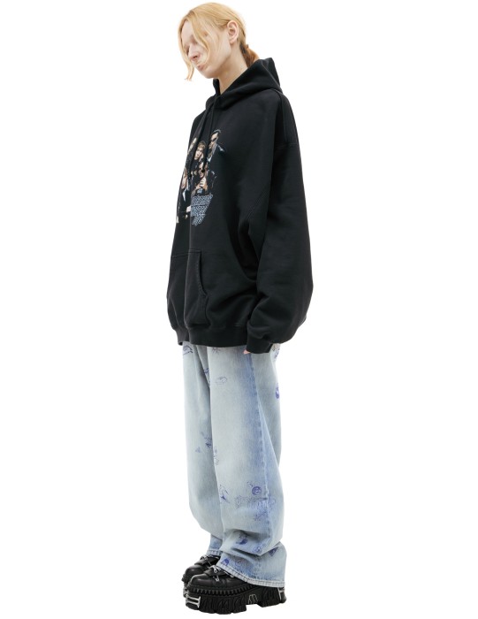 худи с принтом 'backstreet boys' от бренда vetements вид слева
