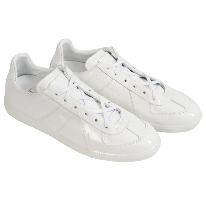 кеды replica из лакированной кожи от бренда maison margiela вид слева