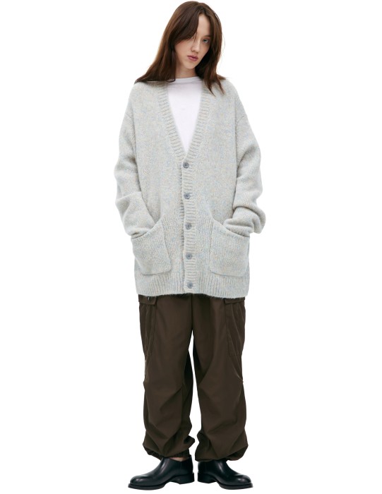 комбинированный кардиган из шерсти 232-021242-7704-514 фотография