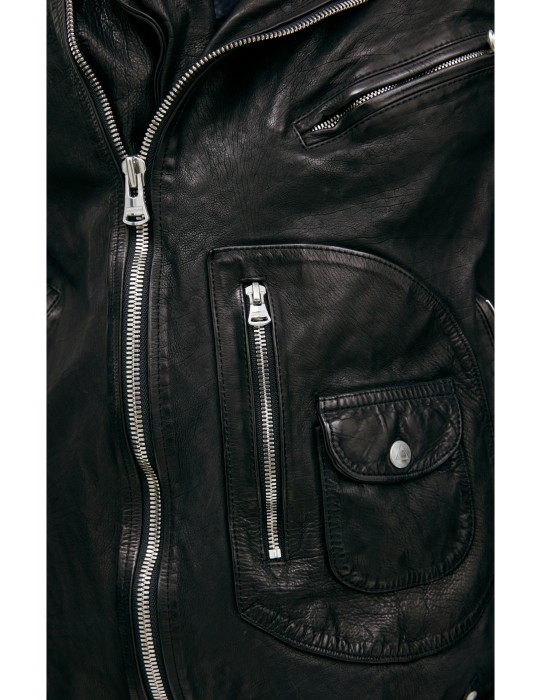 кожаная куртка yohji yamamoto x backlash по цене 730500 руб вид справа