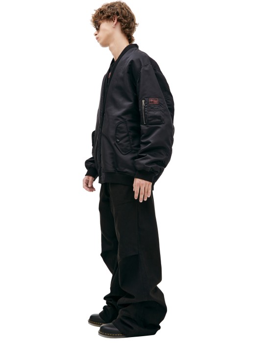 куртка с принтом raf simons x philippe vandenberg от бренда raf simons вид слева