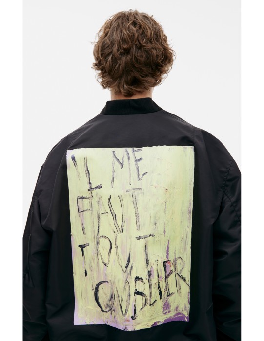 куртка с принтом raf simons x philippe vandenberg - качественный продукт вид сбоку