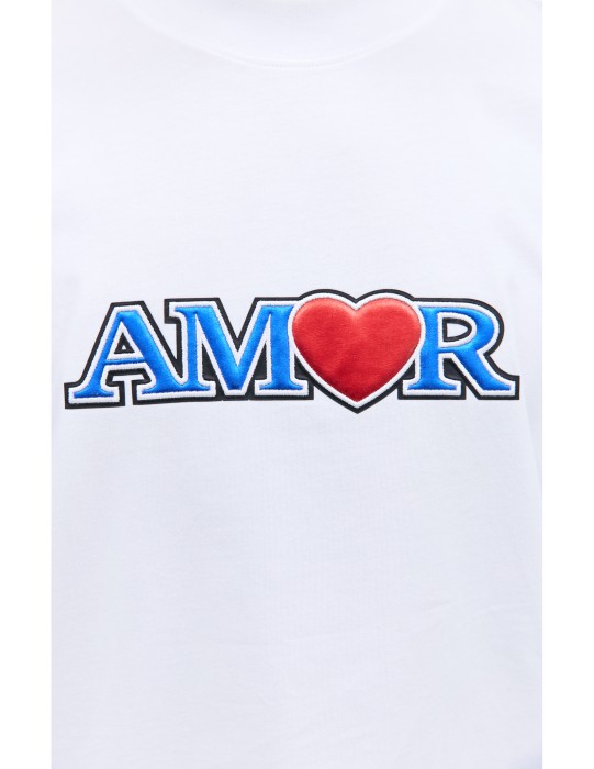 оверсайз футболка с принтом 'amor' по цене 43700 руб вид справа