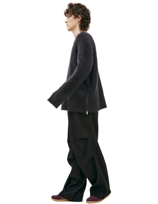 оверсайз свитер с молнией от бренда jil sander вид слева