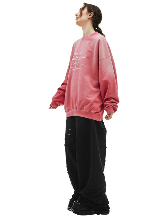оверсайз свитшот с принтом от бренда vetements вид слева