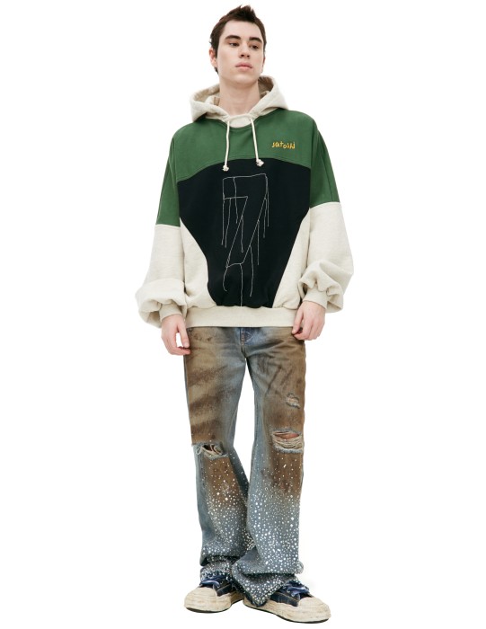 пэтчворк худи с вышивкой FW24HOD001 фотография