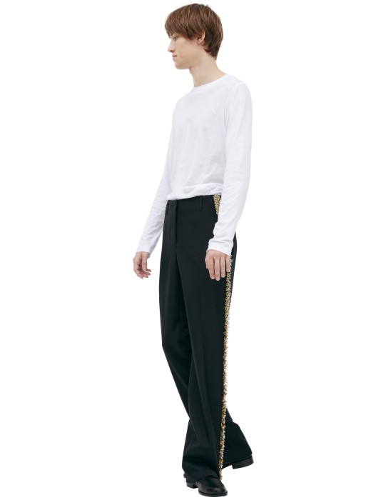 прямые брюки с лампасами от бренда dries van noten вид слева