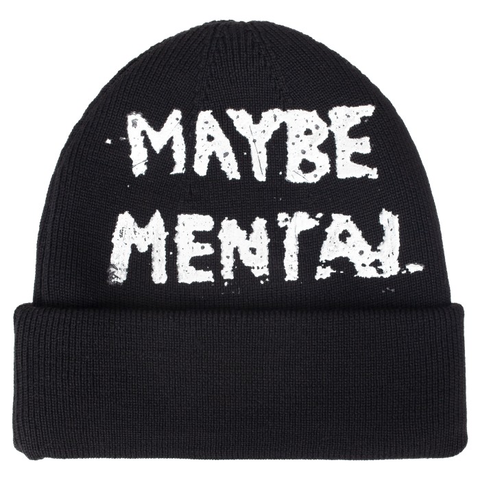 шерстяная шапка maybe mental от бренда vetements вид слева