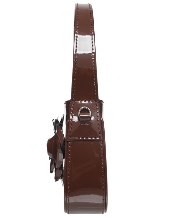 сумка borsa mini из лакированной кожи от бренда blumarine вид слева