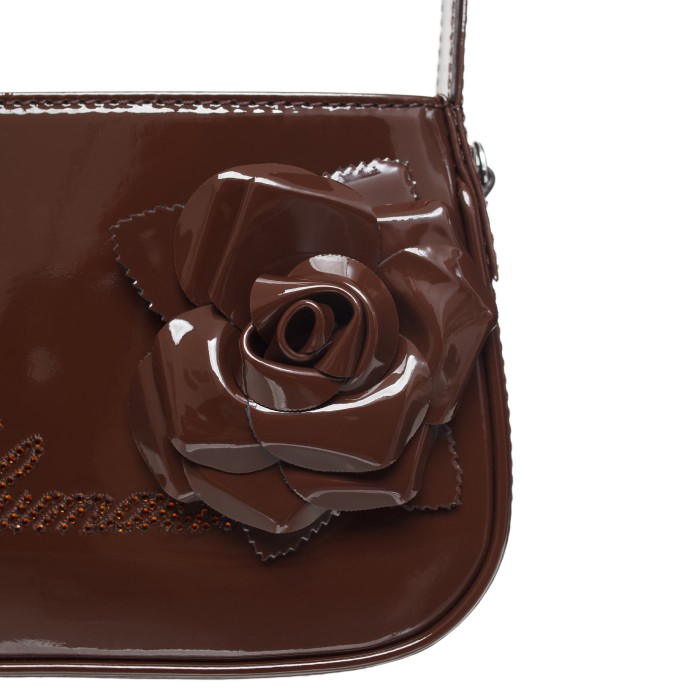 сумка borsa mini из лакированной кожи - качественный продукт вид сбоку