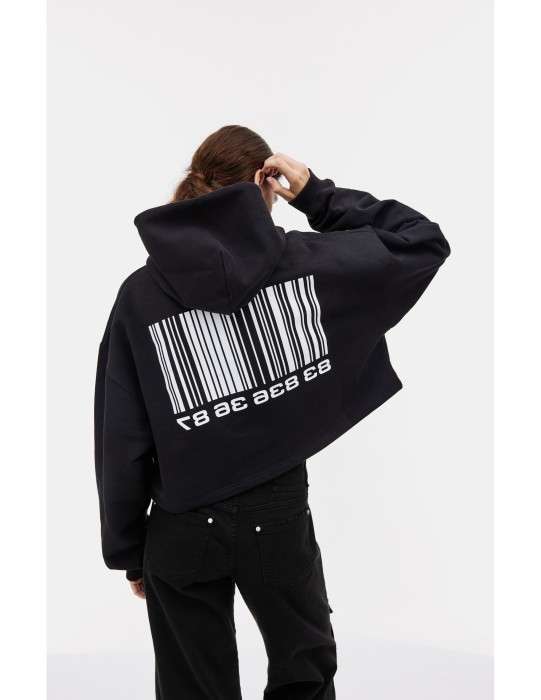 укороченное худи с принтом barcode по цене 45900 руб вид справа