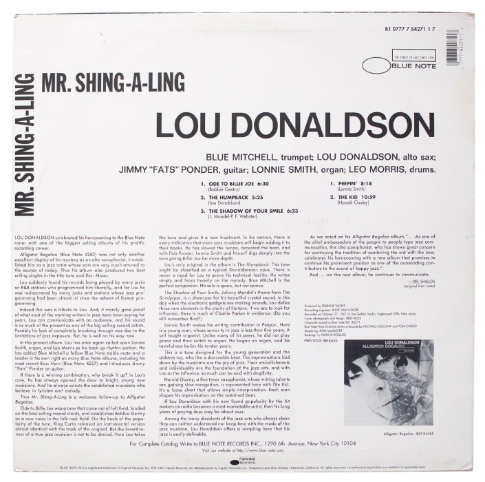 винил lou donaldson - mr.shing-a-ling от известного бренда вид слева