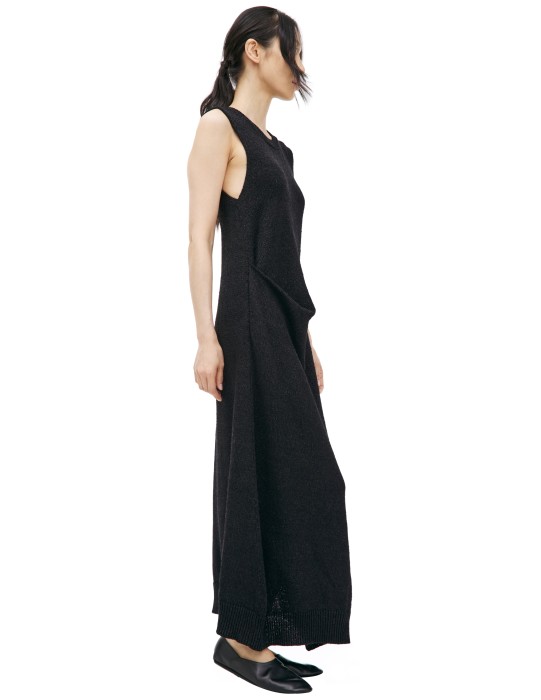 вязаное платье макси от бренда jil sander вид слева