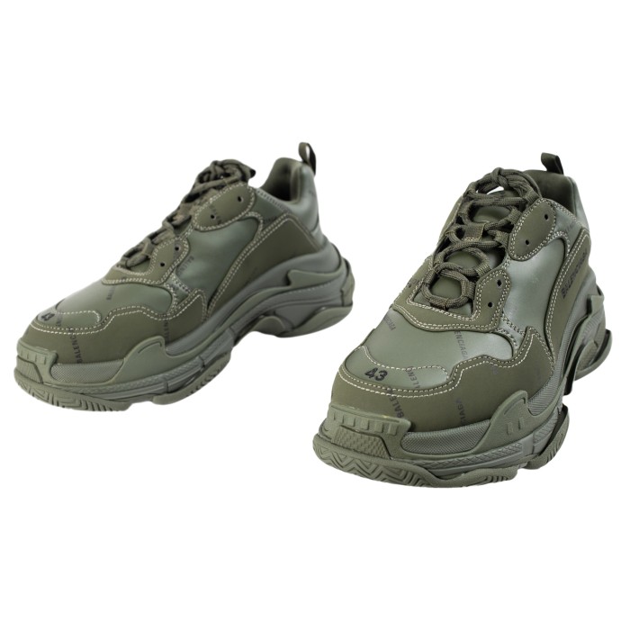 зеленые кроссовки triple s с логотипом 536737/W2FA1/3510 фотография