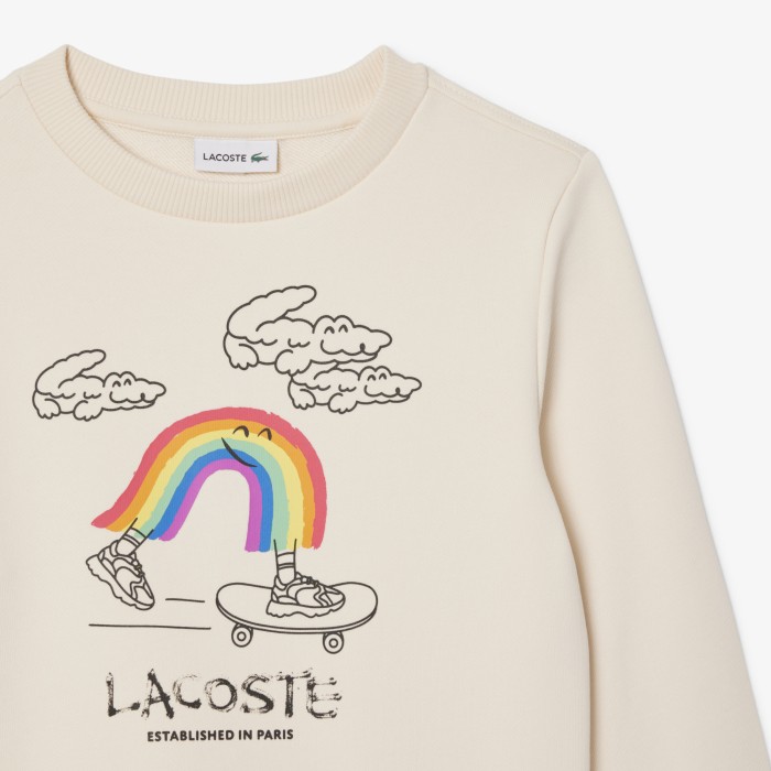 детский флисовый свитшот  от бренда lacoste вид слева