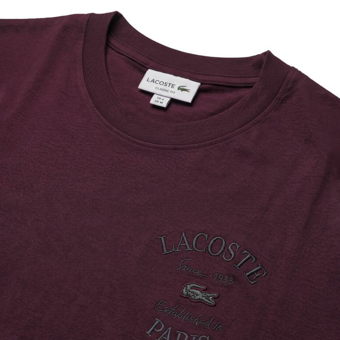 футболка  классического кроя от бренда lacoste вид слева